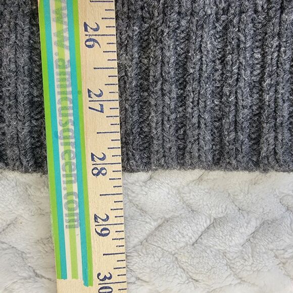 THEORY Long Sweater Vest Grey Textured Crochet Knit Alpaca Merino Wool Blend M - Picture 10 of 11